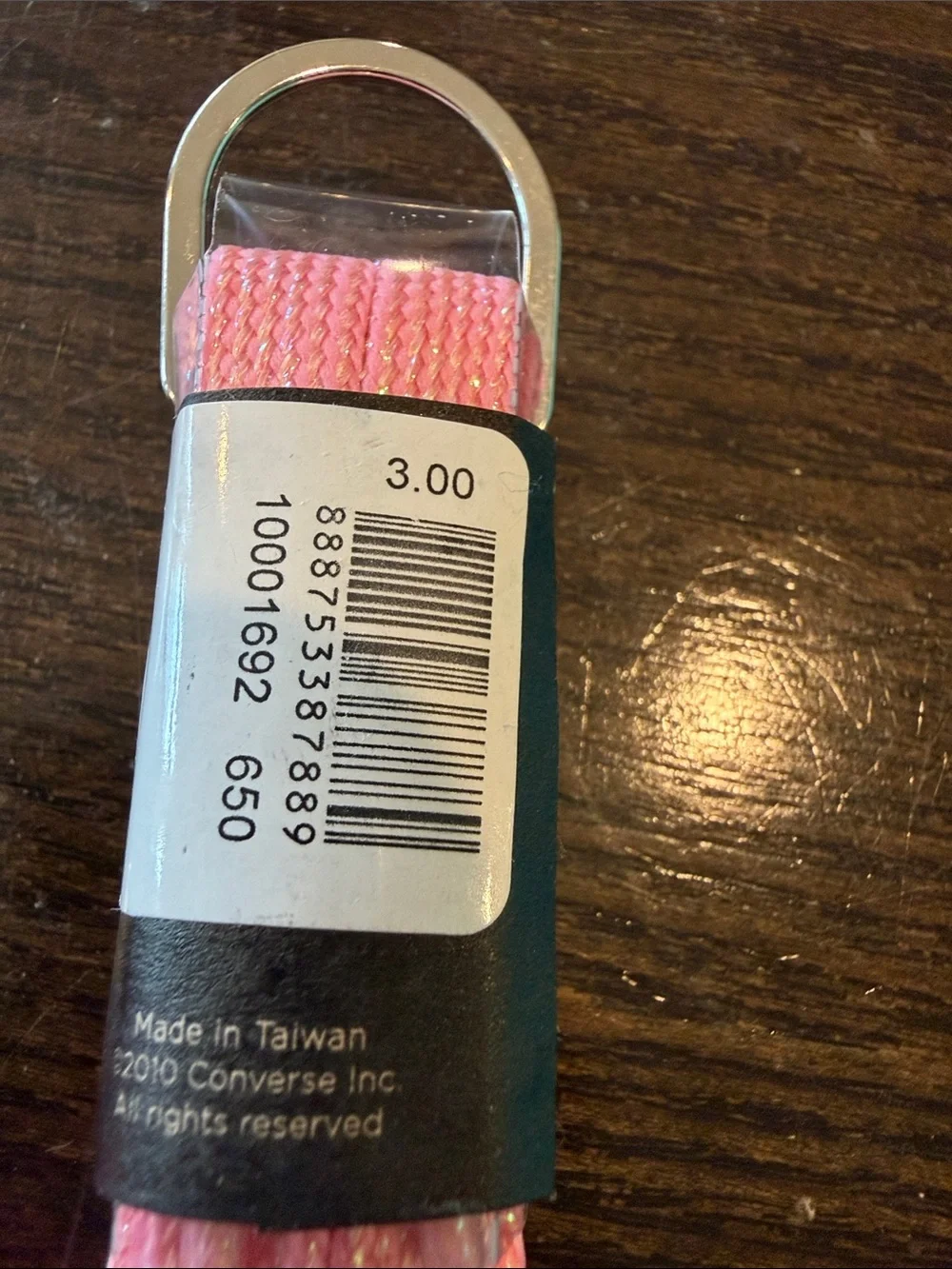 Converse Iridescent Pink Shoelaces